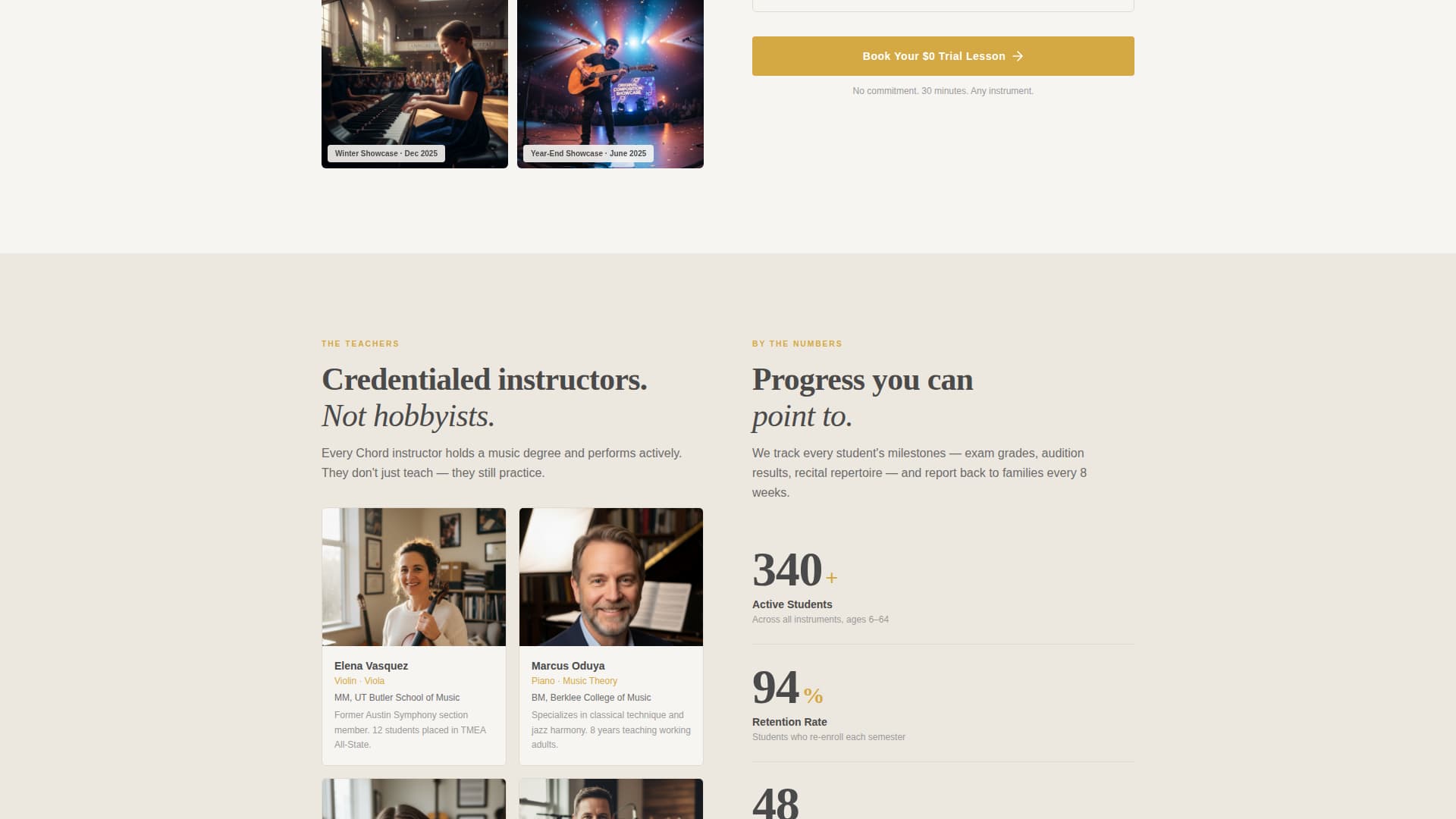 Complete Music School Marketing Appointment Booking Website Template