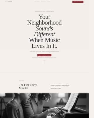 Advanced Music School Marketing Appointment Booking Website Template
