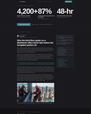 Downpipe - Authoritative Guttercleaning Landing Page Template