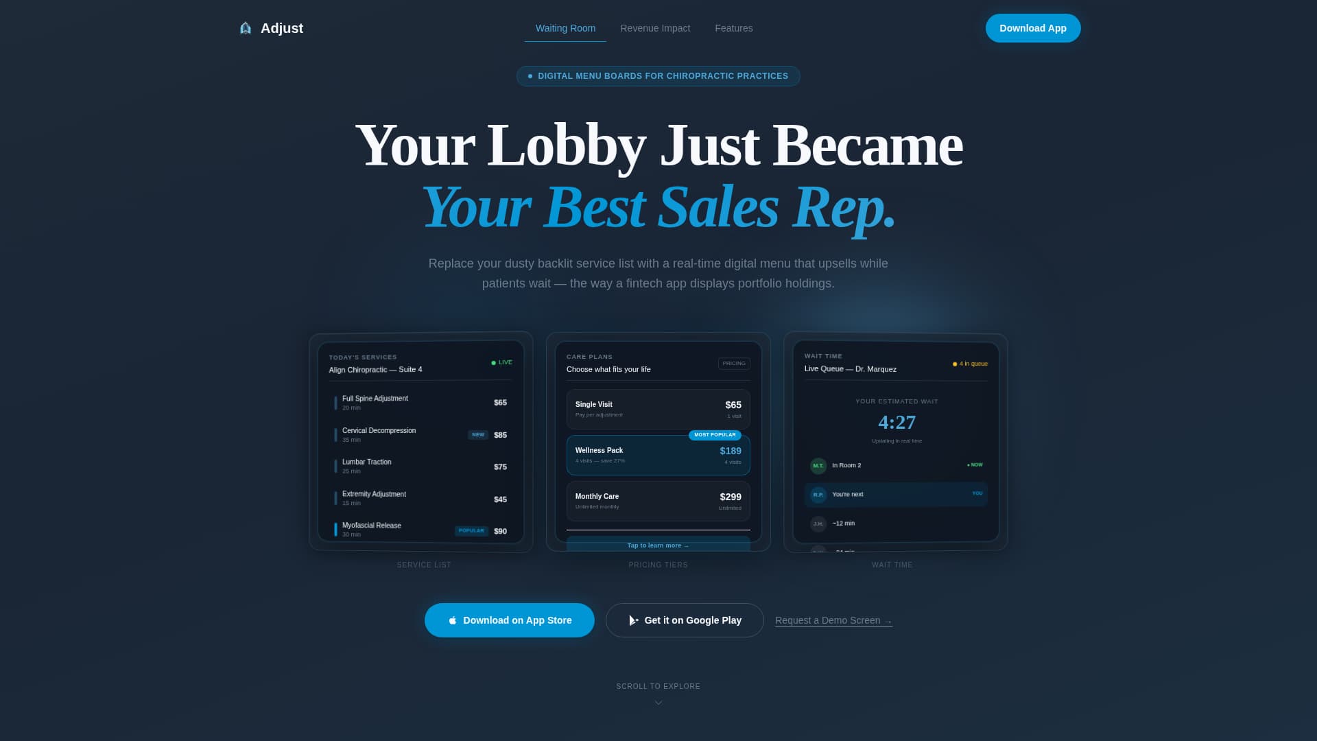 Chiropractic Digital Presence Pricing Website Template