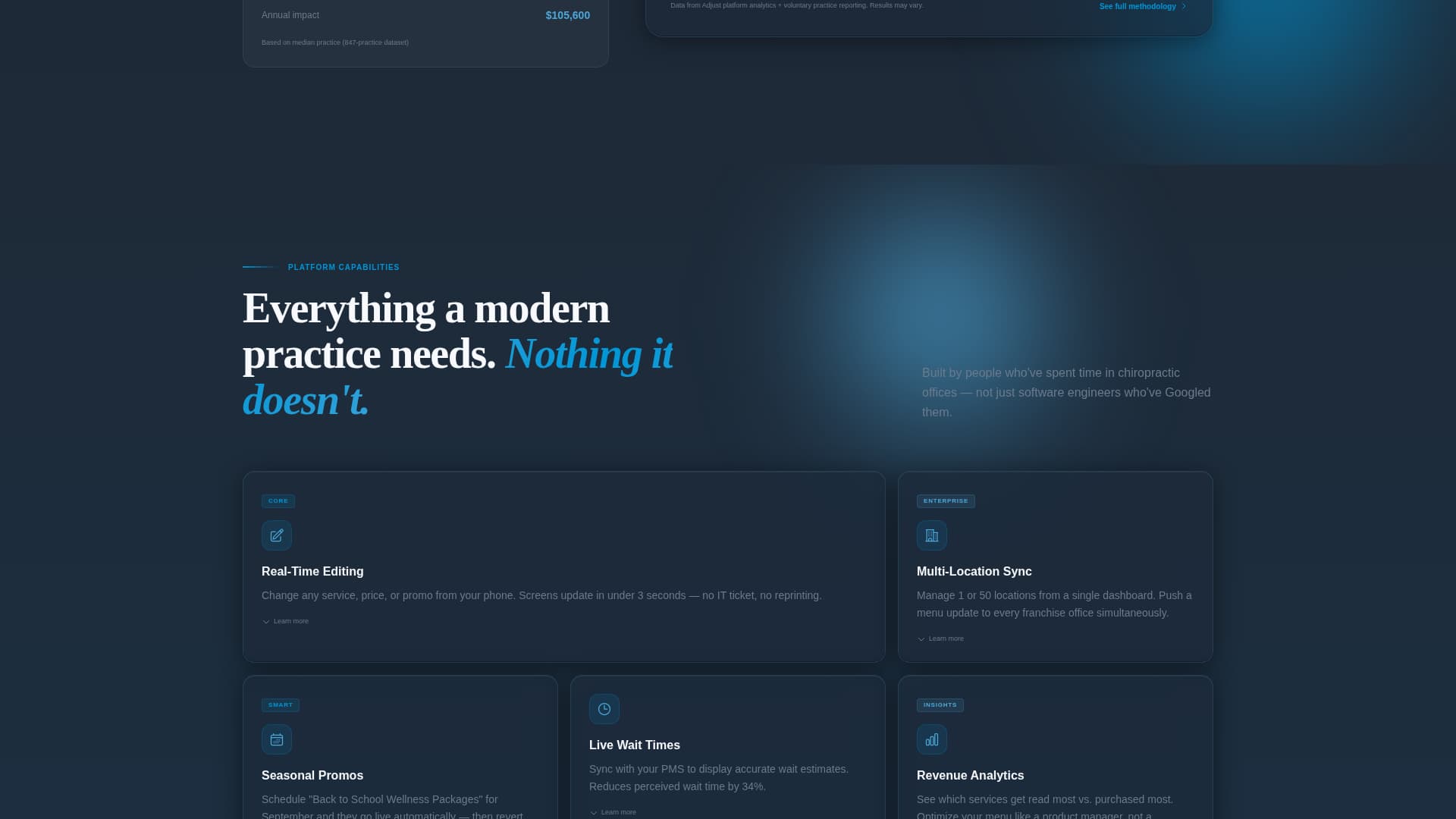 Chiropractic Digital Presence Pricing Website Template