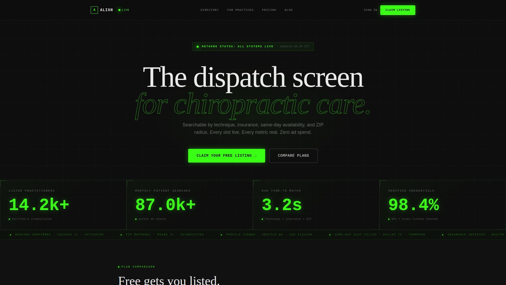 Align - Powerful Chiropractic Landing Page Template