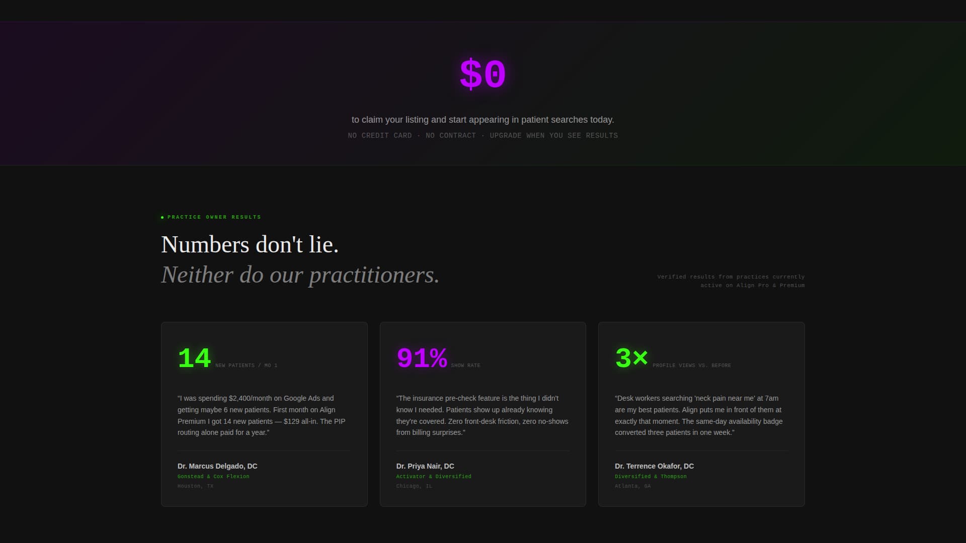 Align - Powerful Chiropractic Landing Page Template