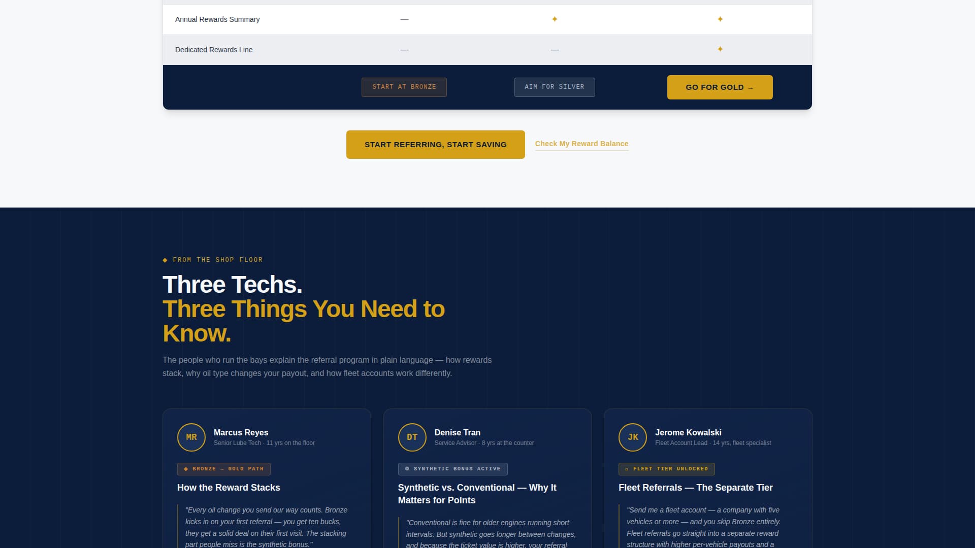 Lube - Rewarding Oilchange Landing Page Template