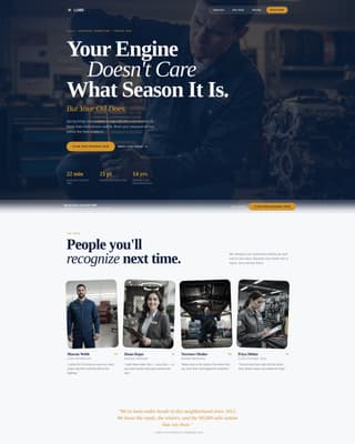 Lube - Authoritative Oilchange Landing Page Template