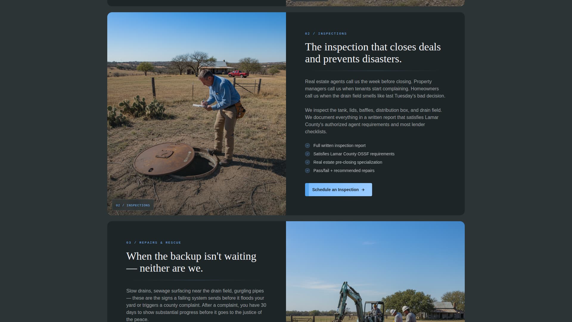 Pumpout - Authoritative Septic Landing Page Template