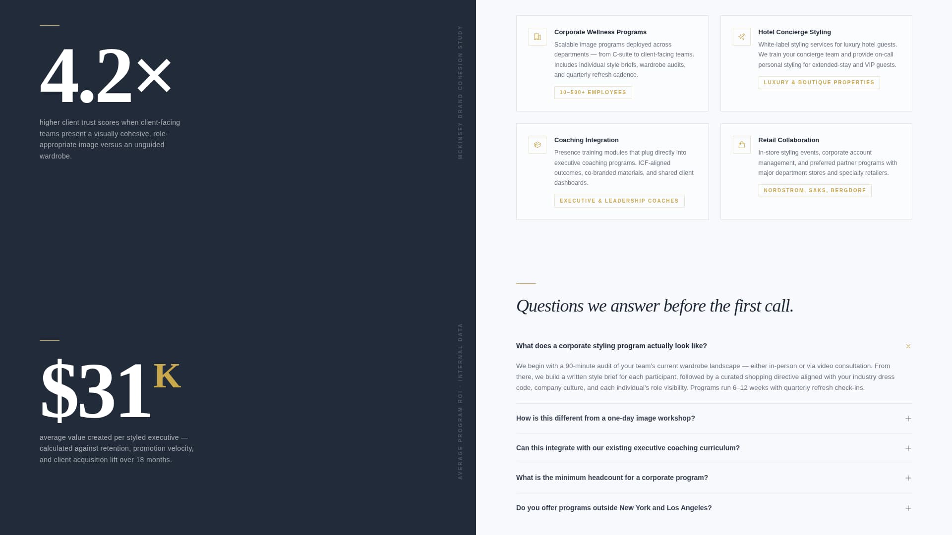 Curate - Executive Stylist Landing Page Template