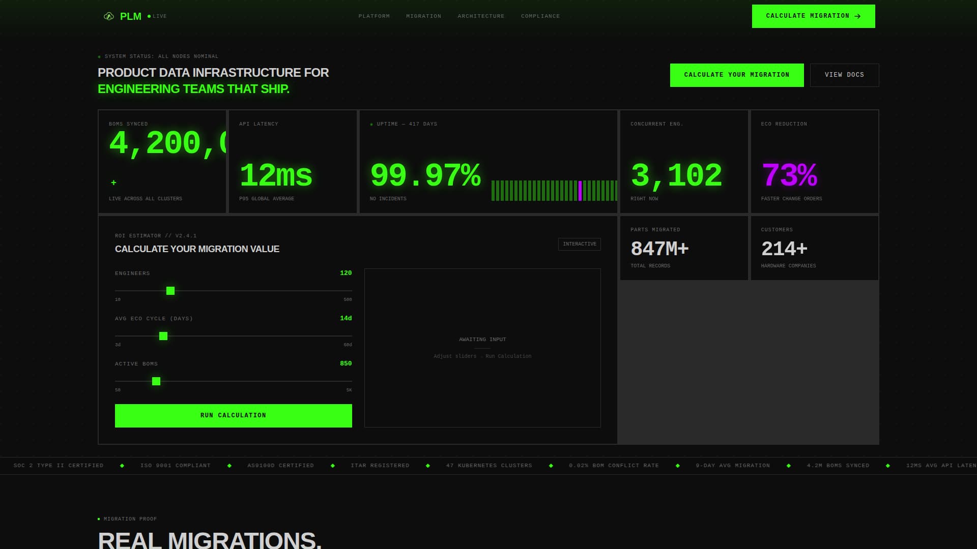 Cloud-Native Enterprise Software Complete Cost Calculator Website Template