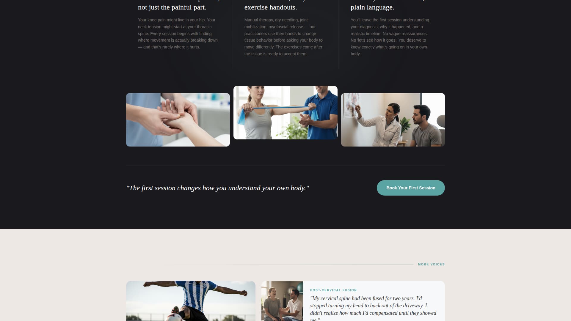 Mend - Restorative Physicaltherapist Landing Page Template
