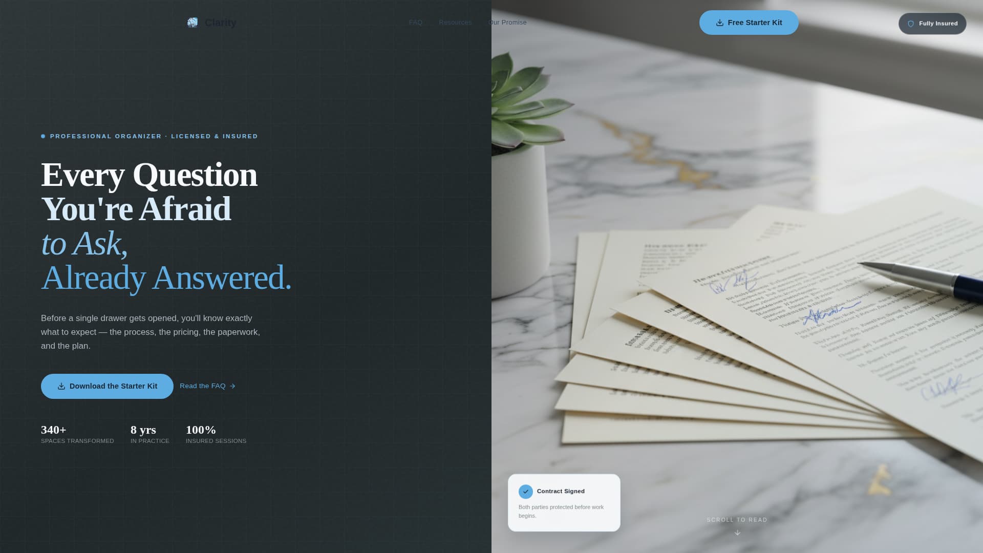 Advanced Professional Organizer Appointment Booking Website Template