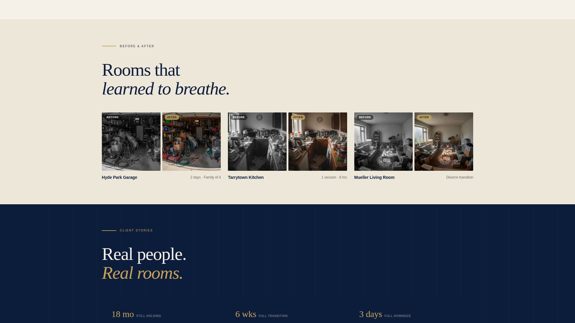 Professional Organizer FAQ & Common Questions Website Template