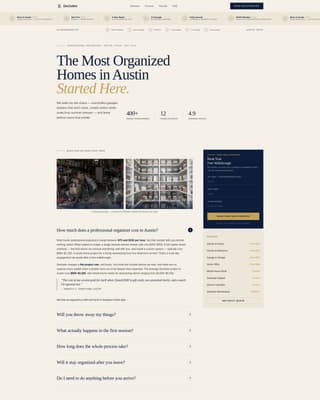 Professional Organizer FAQ & Common Questions Website Template