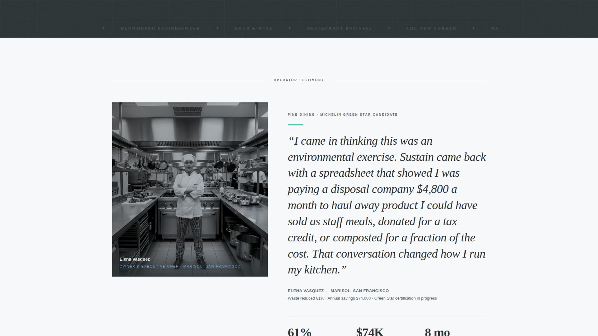 Sustain - Authoritative Restaurantsustainability Landing Page Template