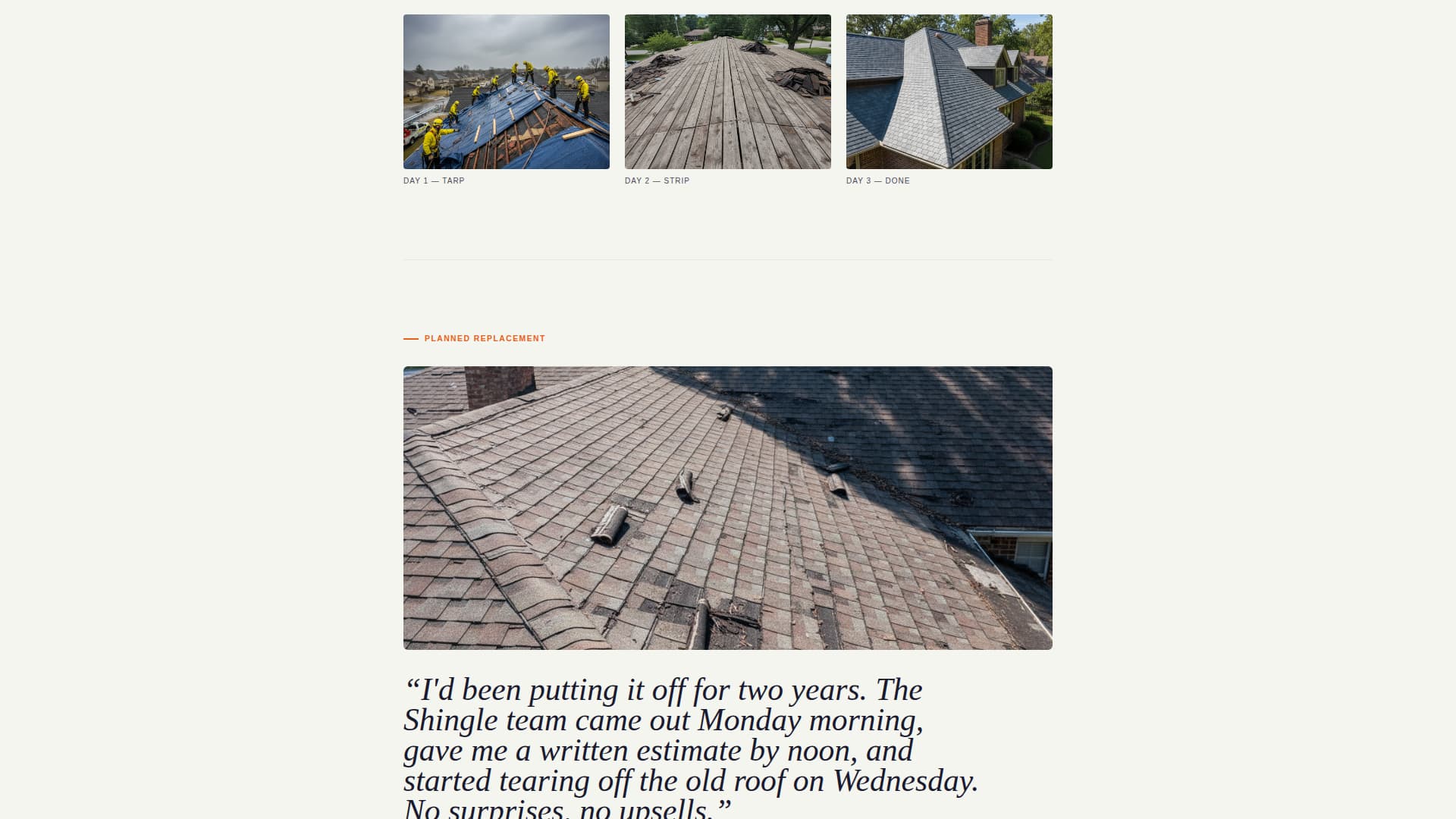 Roofer Marketing Appointment Booking Website Template