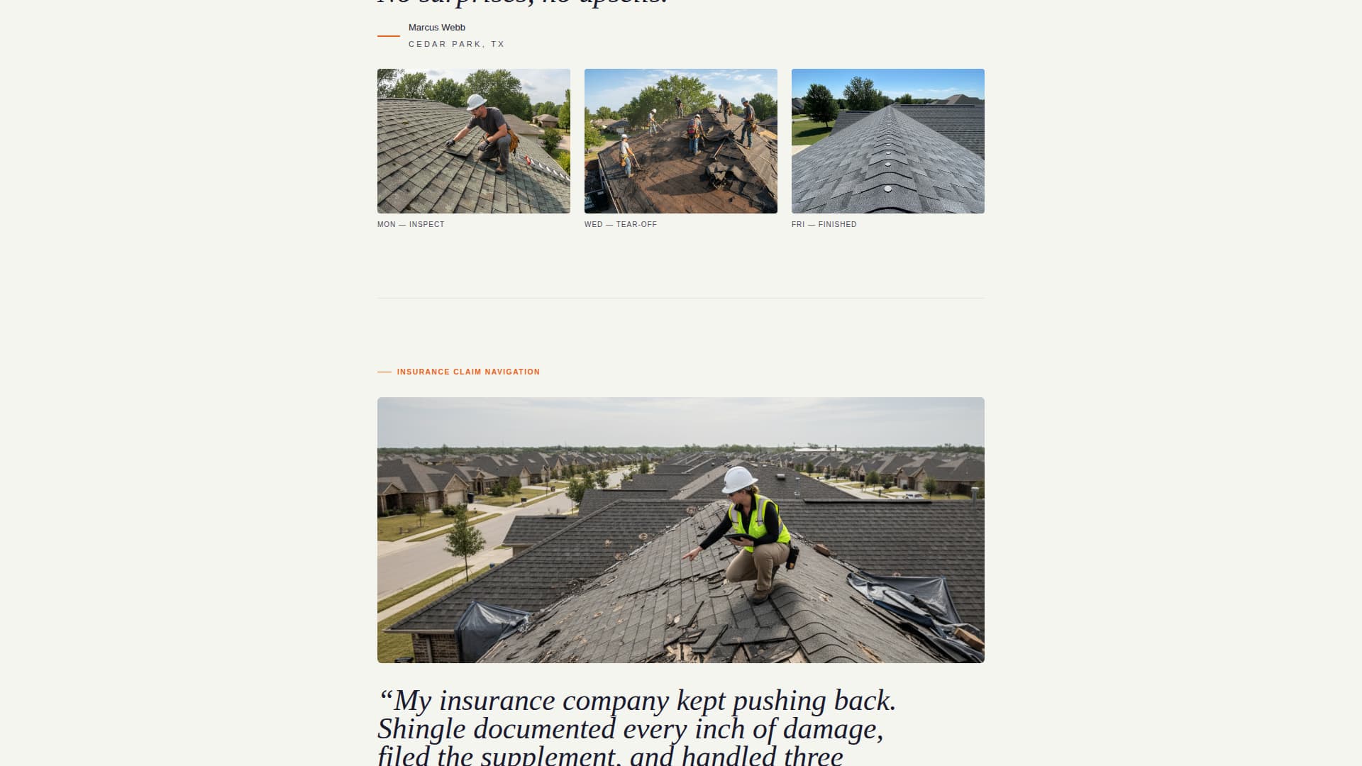 Roofer Marketing Appointment Booking Website Template