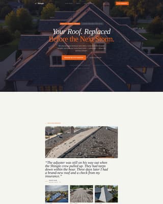 Roofer Marketing Appointment Booking Website Template