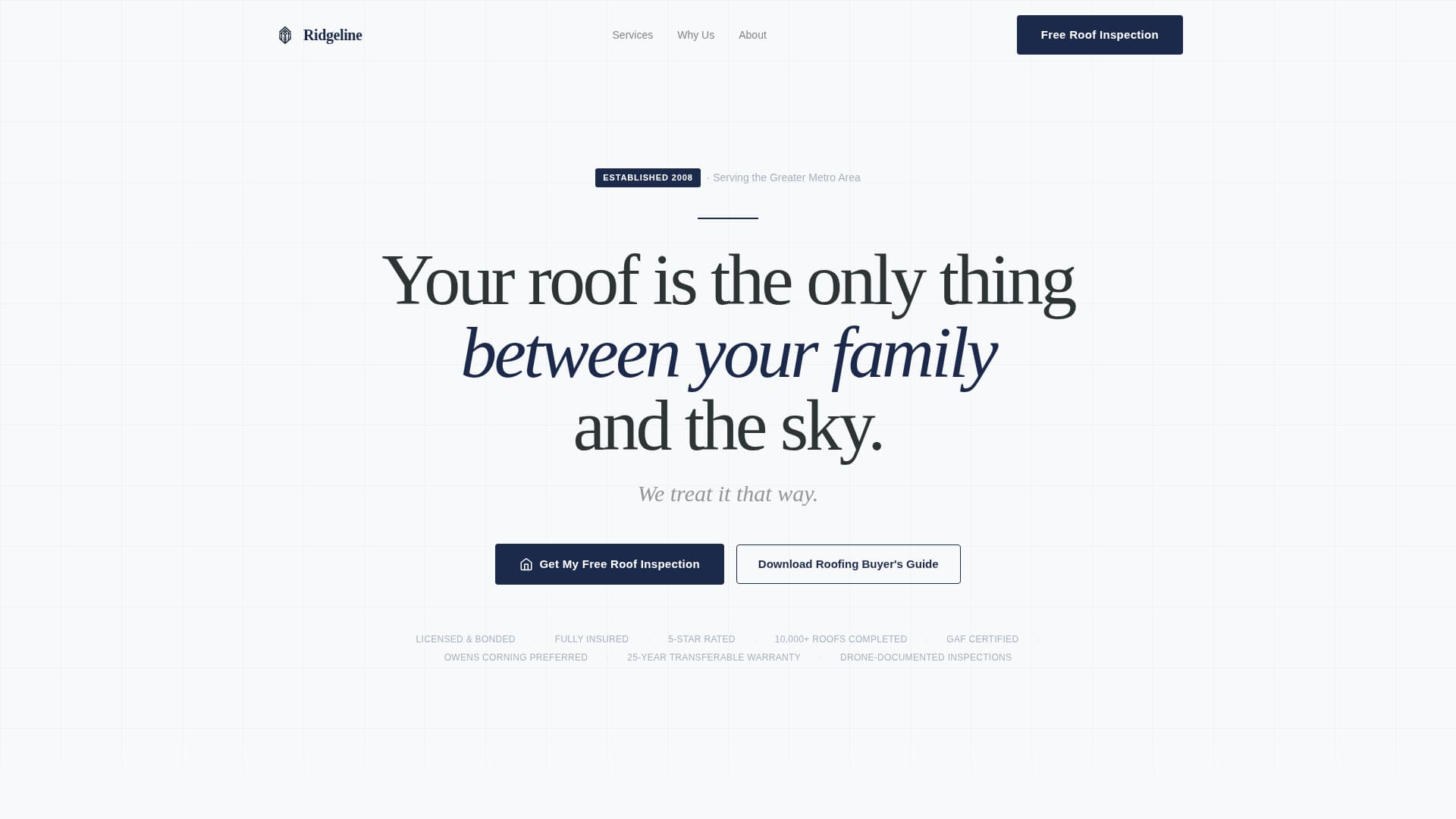 Roofer Marketing Comparison Website Template