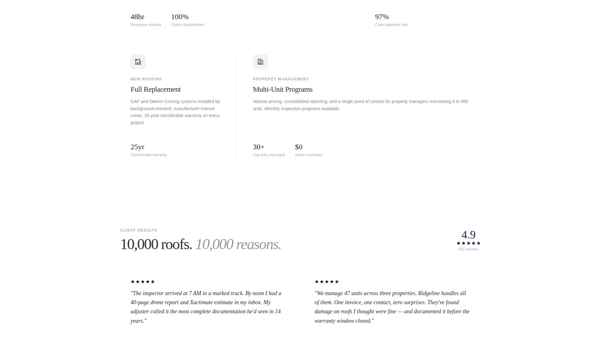 Roofer Marketing Comparison Website Template