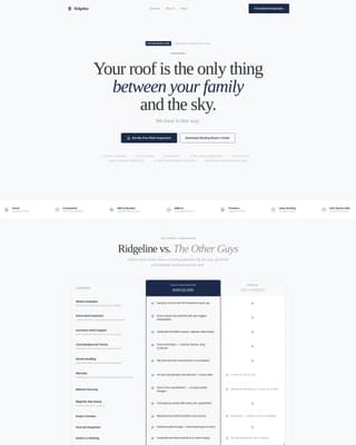 Roofer Marketing Comparison Website Template
