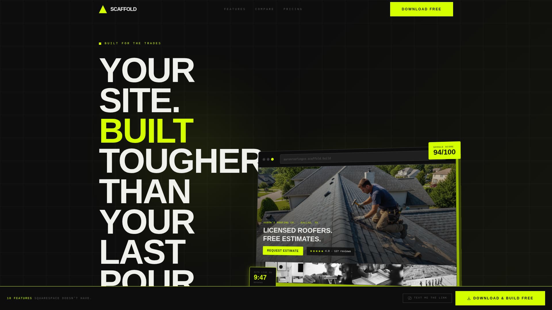 Advanced Construction Software & SaaS Comparison Website Template