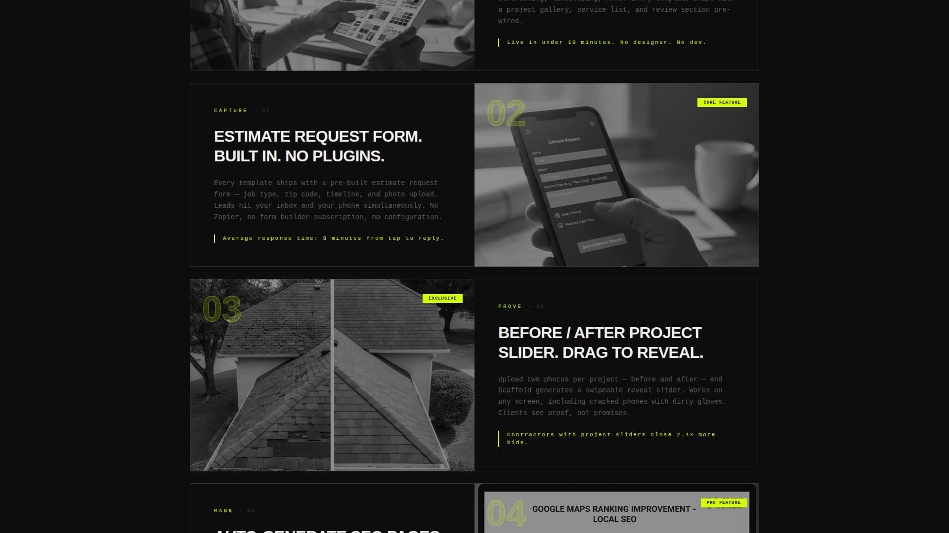 Advanced Construction Software & SaaS Comparison Website Template