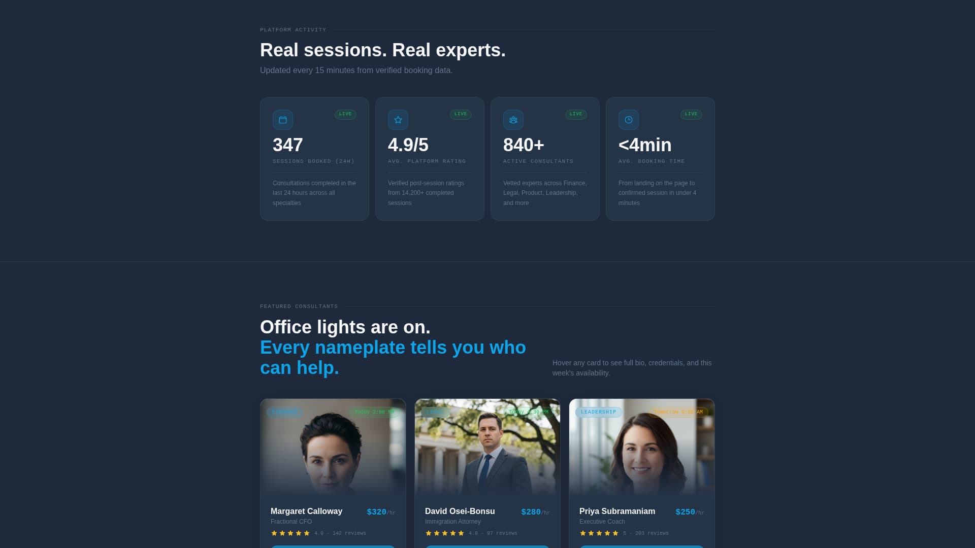 Consulting Digital Presence Appointment Booking Website Template