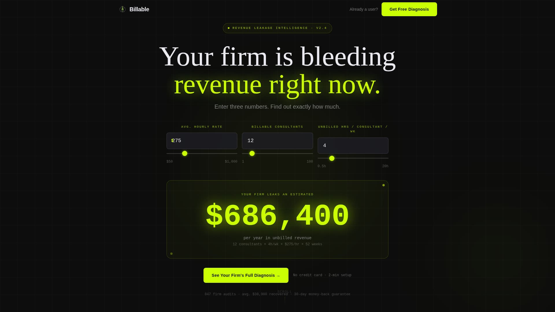 Advanced Consulting Firm Software Cost Estimator Website Template