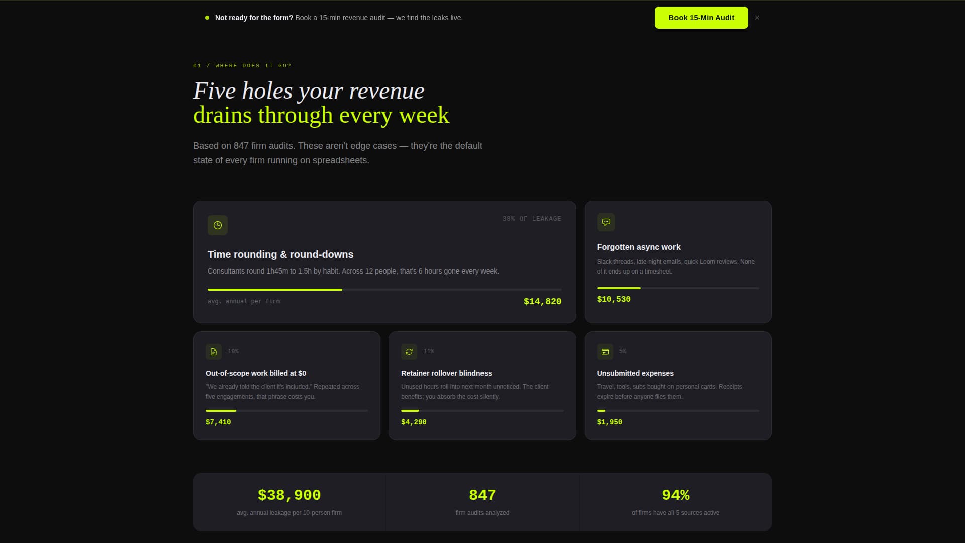 Advanced Consulting Firm Software Cost Estimator Website Template