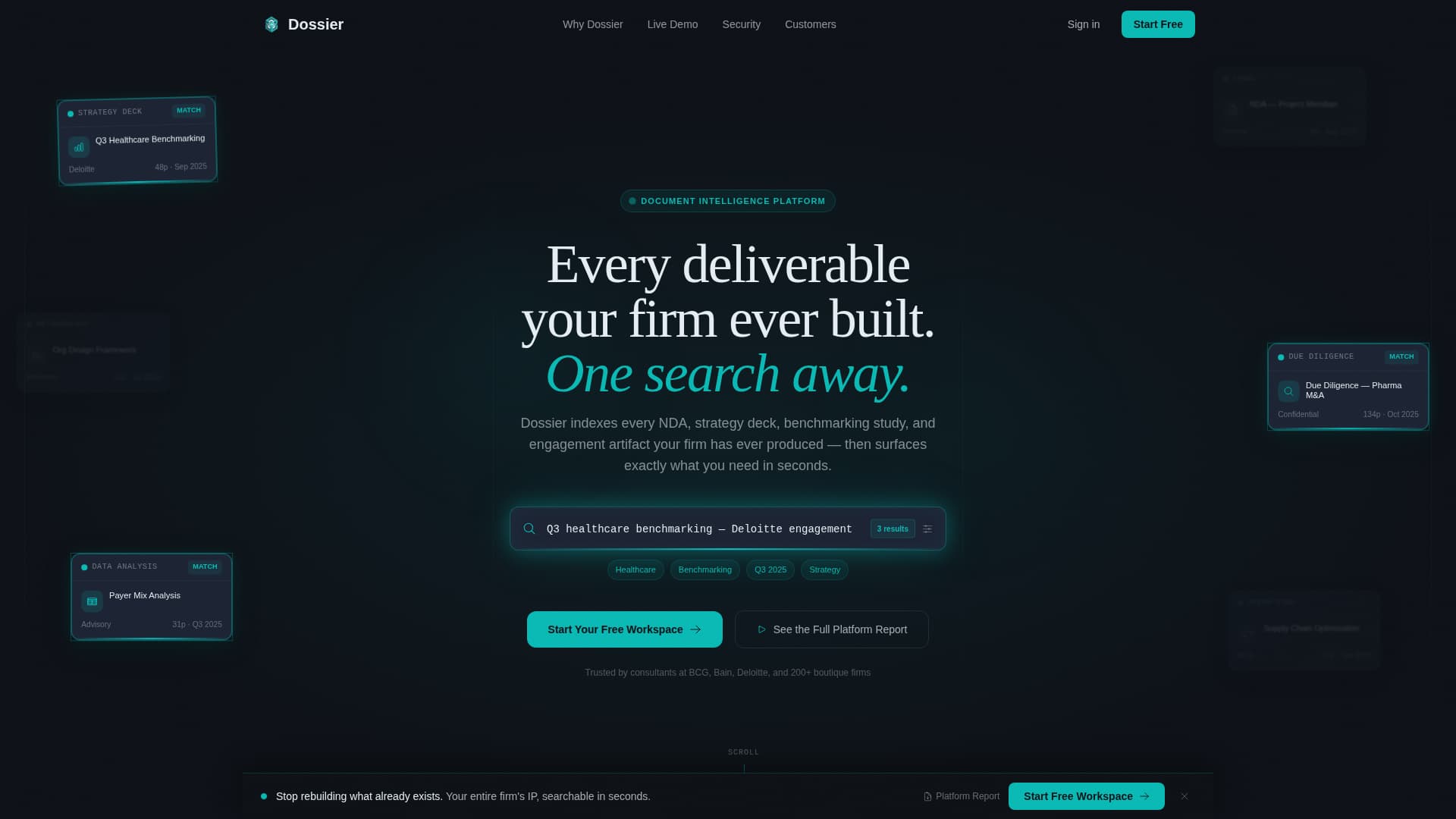 Advanced Consulting Firm Software Reviews & Social Proof Website Template