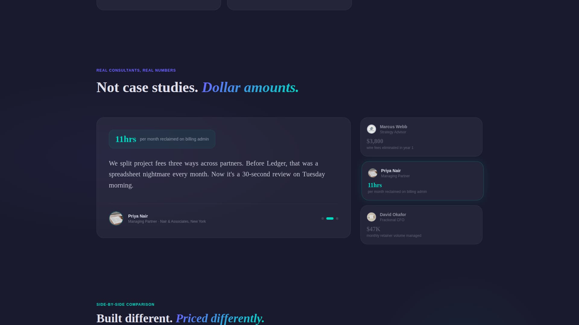 Specialist Consulting Firm Software Pricing & Packages Website Template