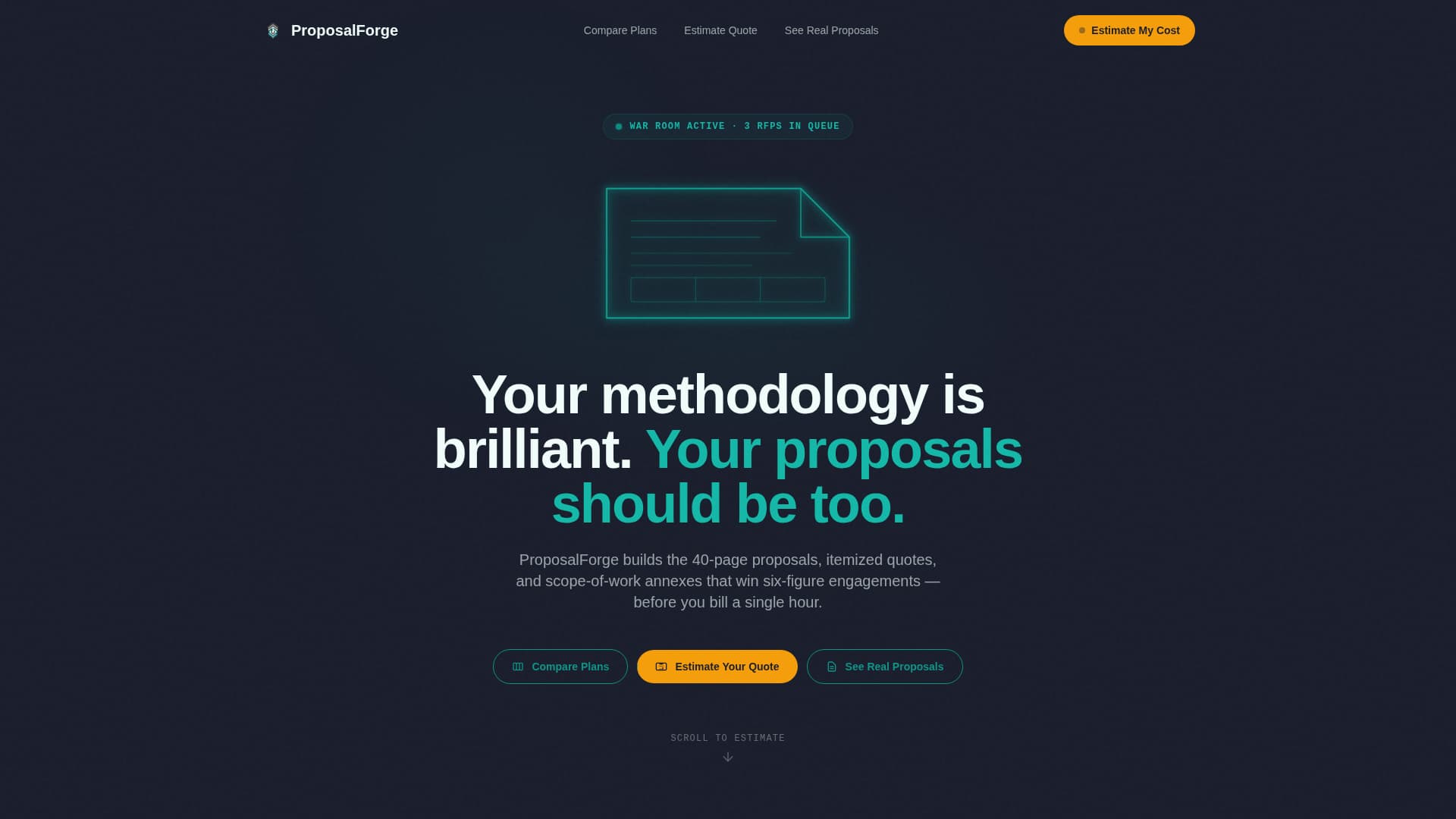 Consulting Firm Software Cost Estimator Website Template
