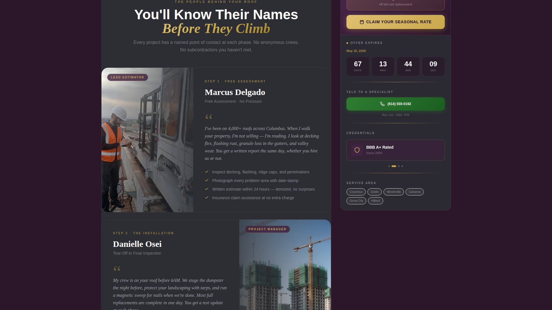 Advanced Roofer Marketing Professional Website Template