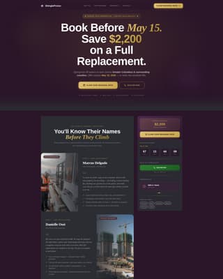 Advanced Roofer Marketing Professional Website Template