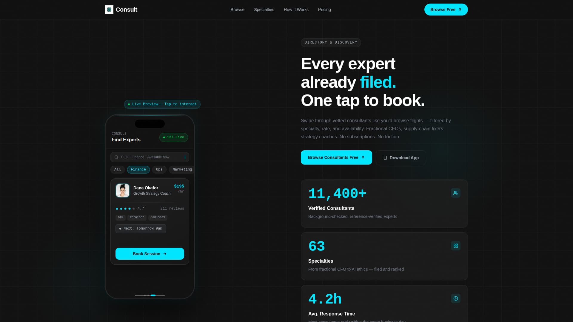 Advanced Consulting Digital Presence Appointment Booking Website Template