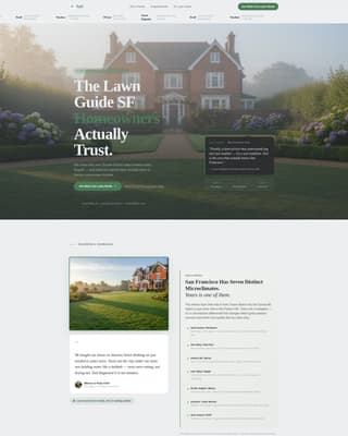 Cultivate — Expert Lawn Maintenance Landing Page Template
