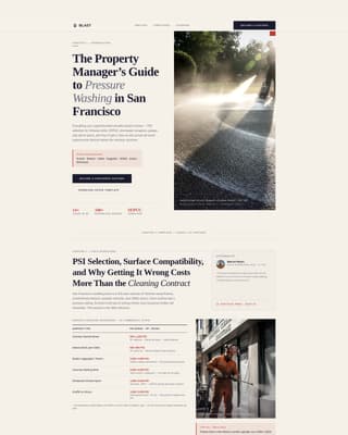 Blast — Insured Power Cleaning Landing Page Template