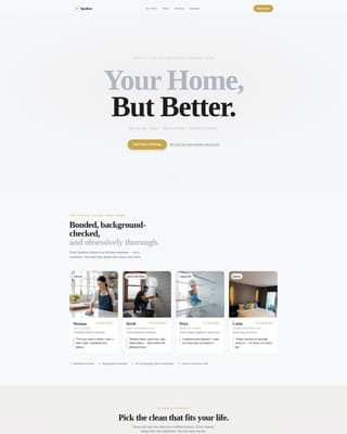 Pristine — Expert Housekeeping Landing Page Template