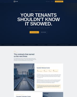 Clear — Professional Snow Removal Landing Page Template