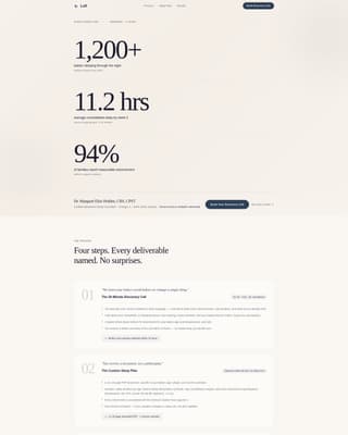 Sleep Consultant (Baby) Booking Website Template