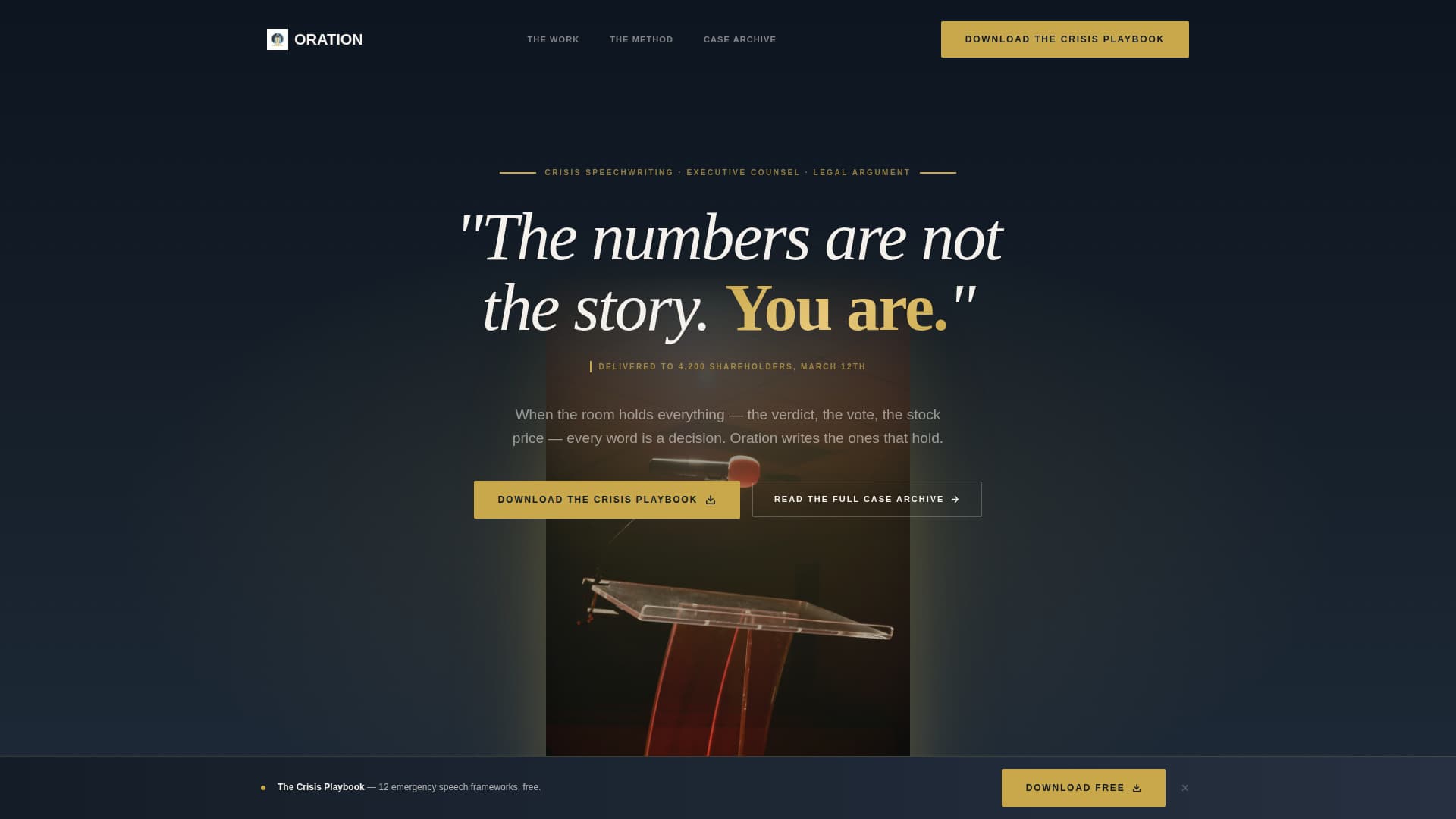 Speechwriter Blog & Content Website Template