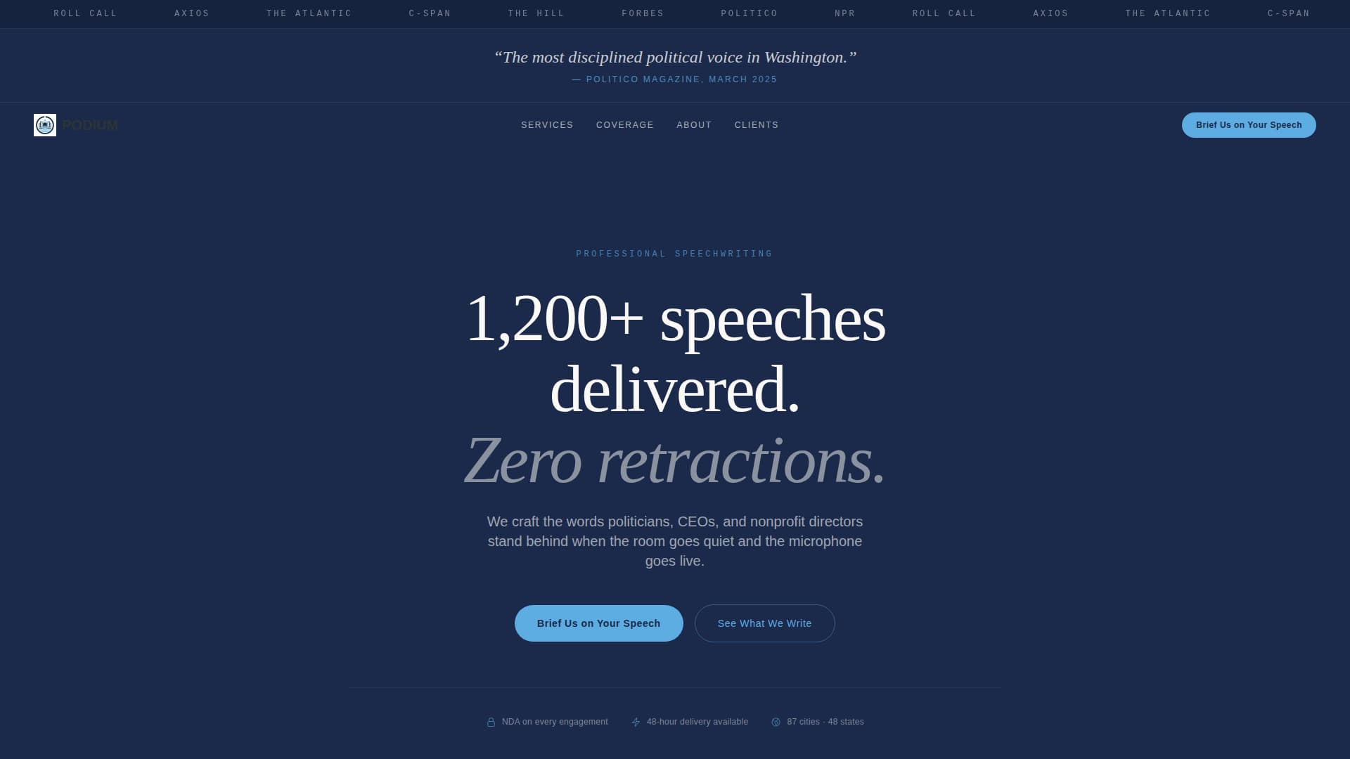 Speechwriter Professional Website Template