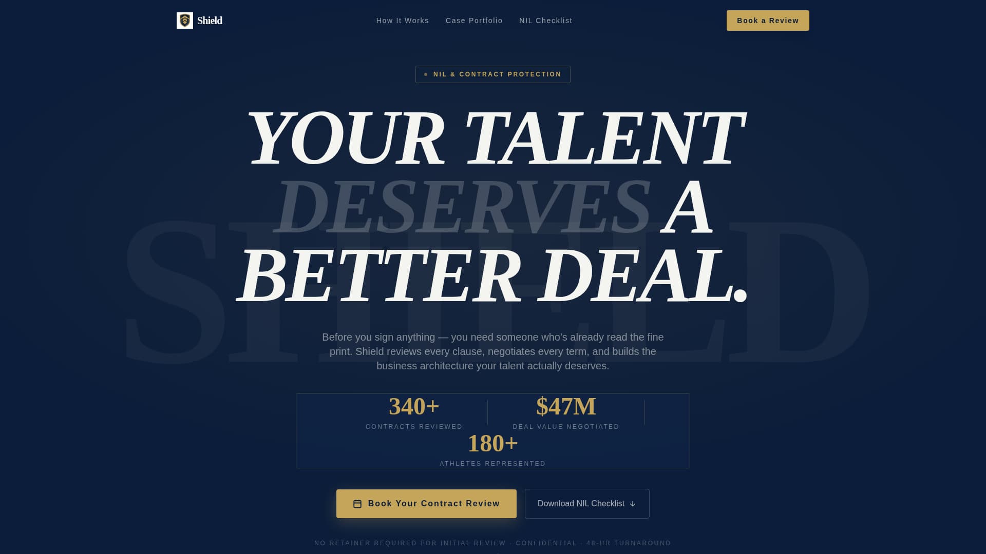 Shield - Authoritative Sportsconsulting Landing Page Template
