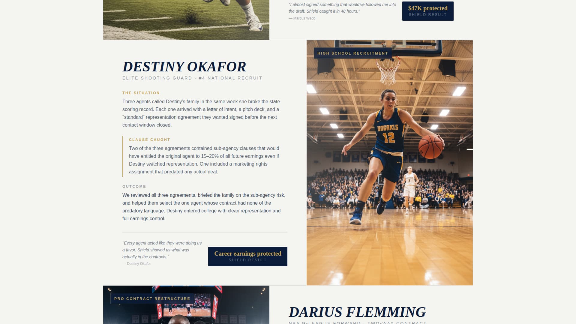 Shield - Authoritative Sportsconsulting Landing Page Template