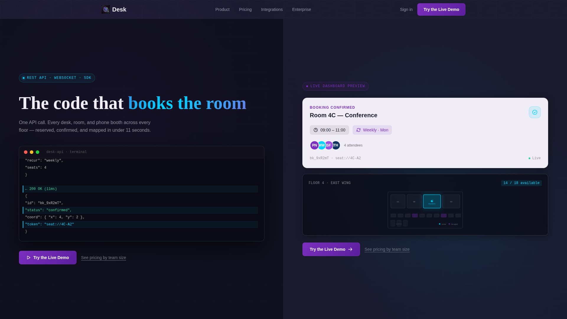 Coworking Digital Presence Appointment Booking Website Template