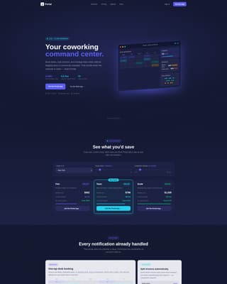 Coworking Digital Presence Cost Estimator Website Template