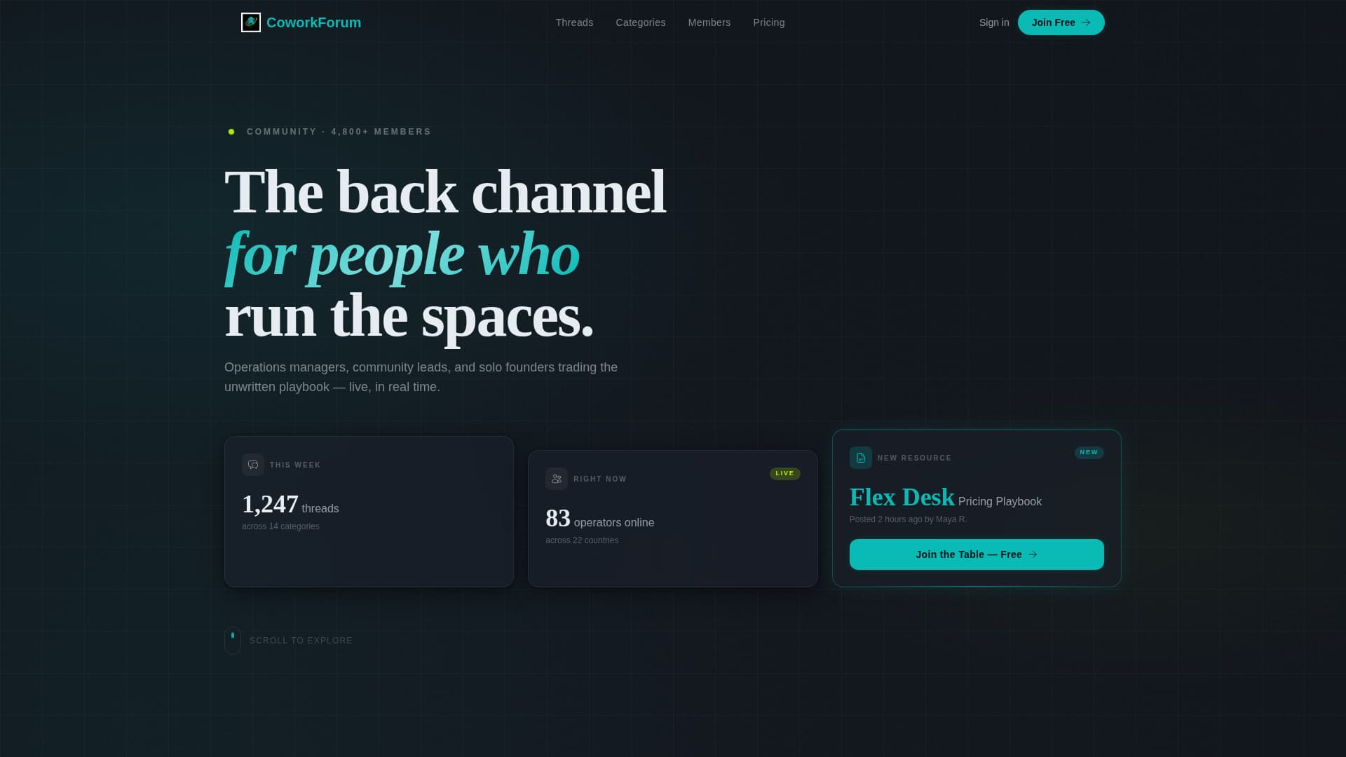 Coworking Digital Presence Professional Website Template
