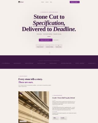 Chisel - Precision Stonemason Landing Page Template