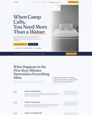 Shield - Authoritative Campsafety Landing Page Template