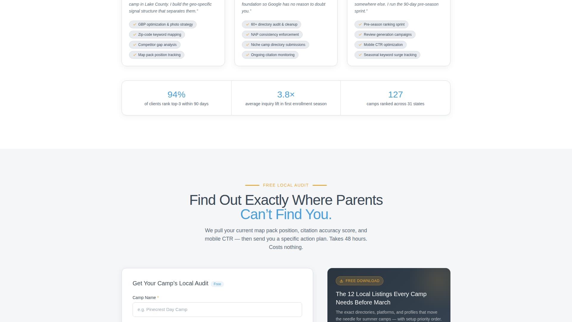 Campreach - Highconverting SEO Landing Page Template