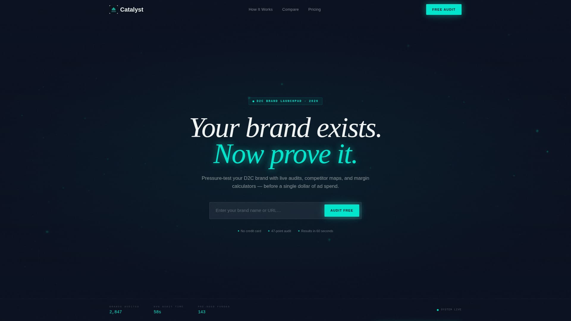 Catalyst - High-Voltage D2C Landing Page Template